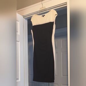 Chaps black & white dress